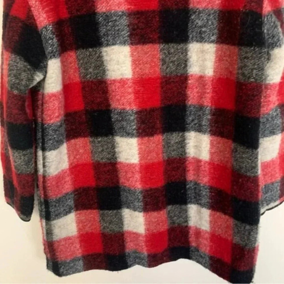 Aritzia Wilfred Free Off Duty Jacket Red Black Wool Blend  L - Picture 14 of 15